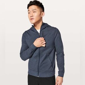 Lululemon Men's City Sweat Zip Hoodie Heathered True Navy Size Small